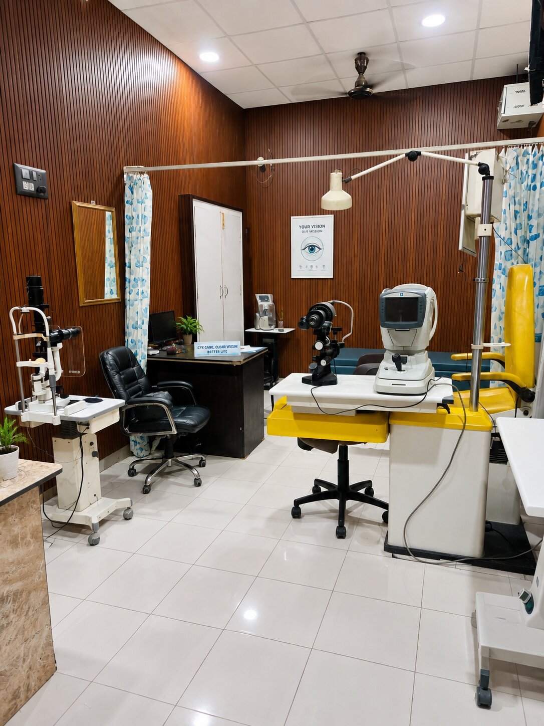 Eye examination at Eye Care Center